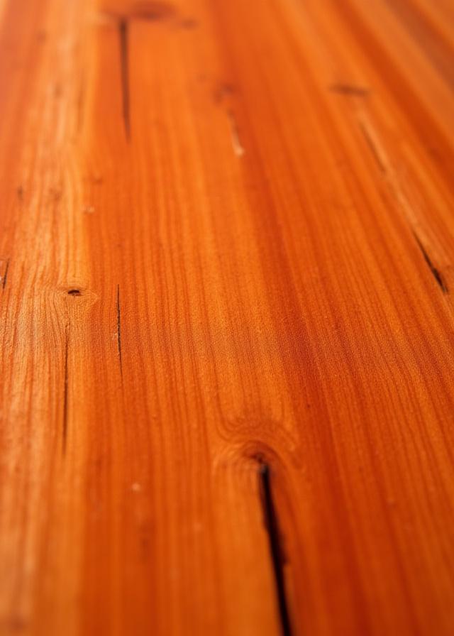 Close up of red cedar wood texture