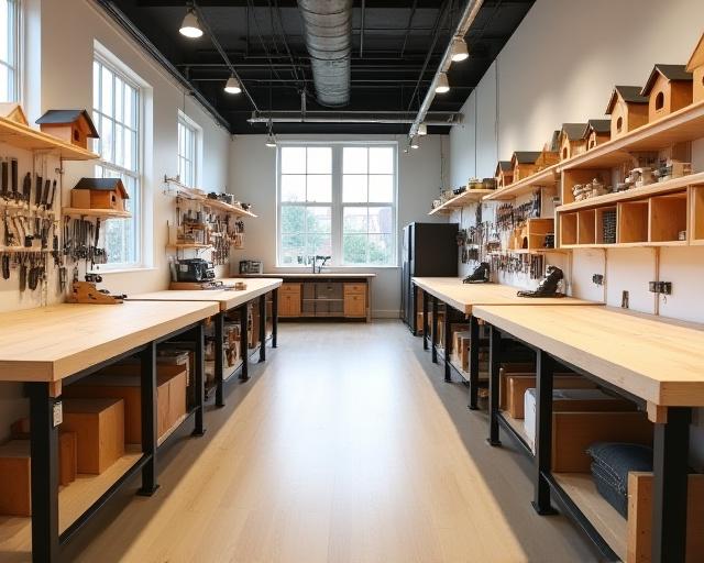 Interior of Aviary Artisans studio