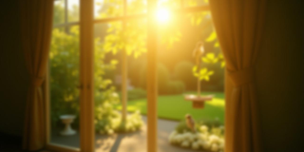 Soft peaceful nature through a glass pane